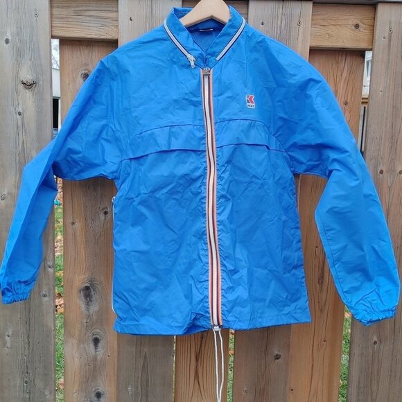 VINTAGE BRIGHT BLUE KWAY Jacket US Size 4 Unisex Please see Measurements… - Picture 2 of 11